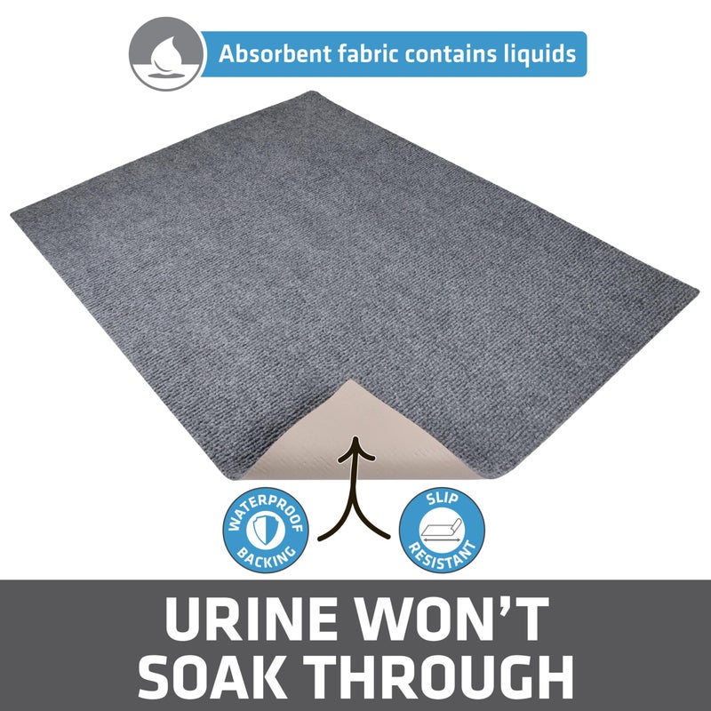 Drymate Jumbo Cat Litter Trapping Mat, (Ridged Design), Traps Litter & Mess from Box, Soft on Kitty Paws, Absorbent, Waterproof, Urine-Proof, Machine Washable, Durable, (USA Made) (36"x47") - Image 4