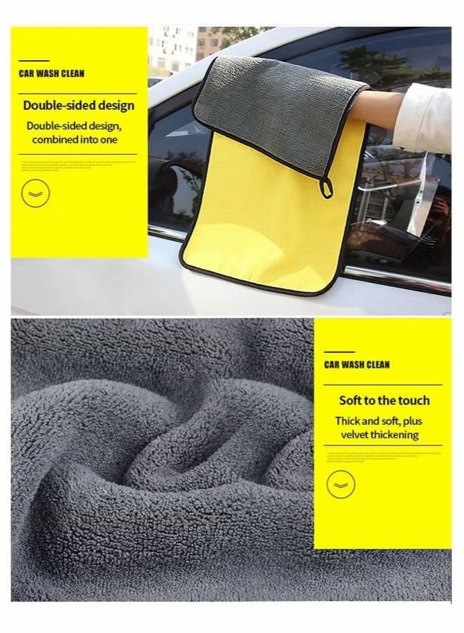 منشفة ناعمة من الألياف الدقيقة للسيارة، منشفة تنظيف وتلميع، 3 قطع - Image 3