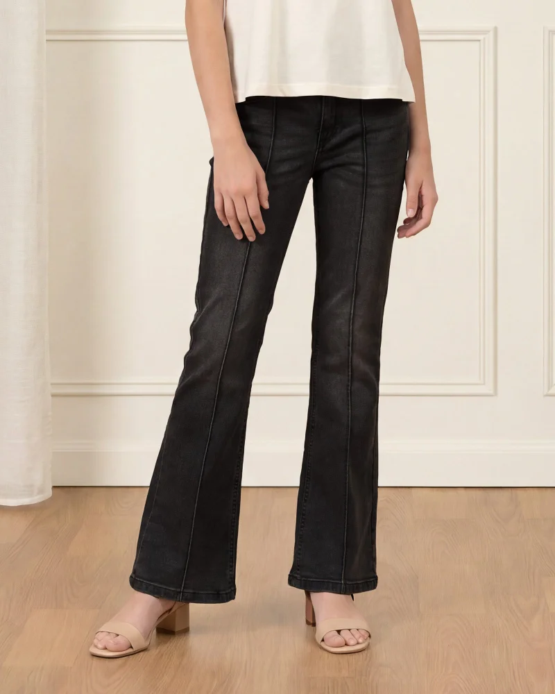 Redtag Senior Girls Black Bootcut Jeans