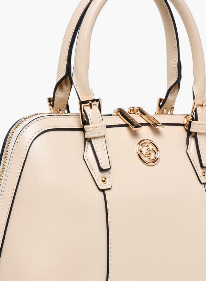 سيليست حقيبة توت سادة بحزام قابل للفصل وإغلاق بسحاب - Image 5