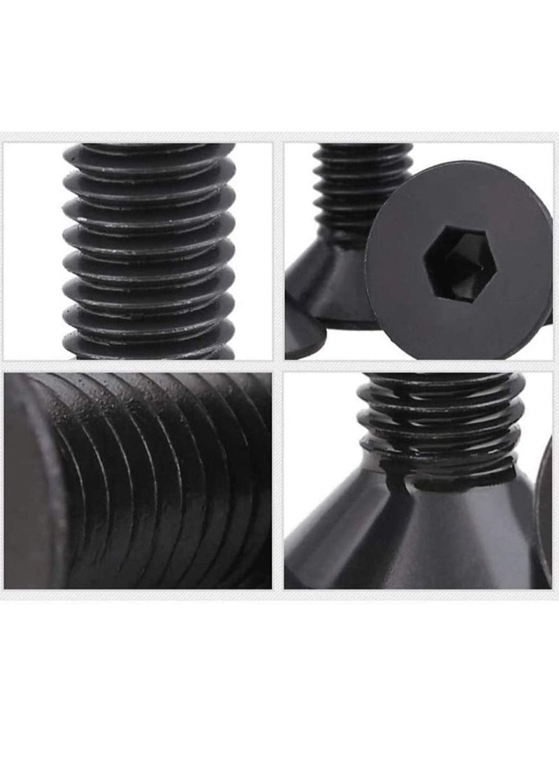 Cap Screws 50pcs Socket Screw Set M2 M2.5 M3 M4 M5 M6 M8 Flat Head Countersunk Head Black Grade Alloy Steel Hex Socket Head Cap Screw Screws Fastener (Size: 20mm, Type: M6) - Image 3