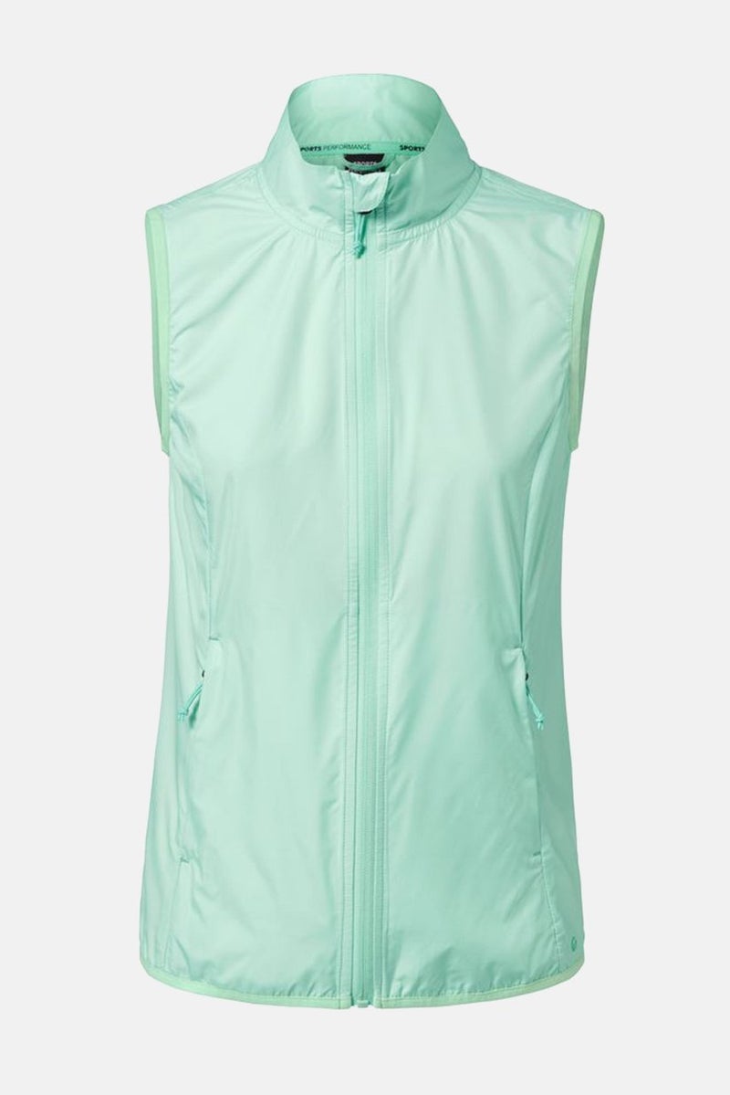 Tchibo Women Sportswear Fit Sleeveless Running Vest, Mint Green  - Image 2