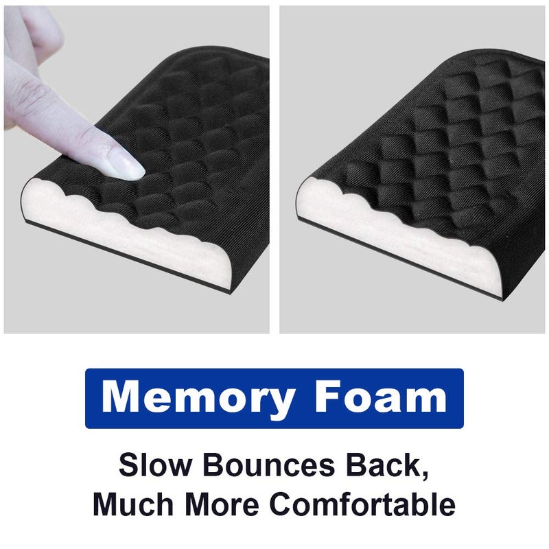 فايدير Mouse Wrist Rest Pad, Memory Foam Hand Rest Support Padded for Office, Computer, Laptop, Typing and Wrist Pain Relief and Repair (5.91 inch, Black) - Image 2