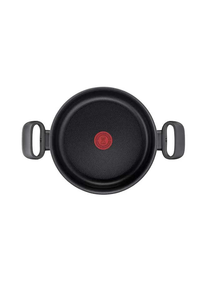 Tefal G6 Tempo Flame 26 Sautepan with SS Lid, Non-stick, Red, Aluminium, C3045283