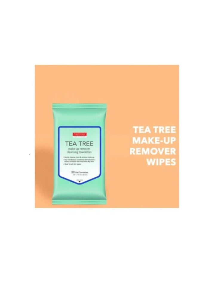 Purederm Tea Tree Make-Up Remover Cleansing Towelettes  ADS 629 - 30pcs  - Image 2