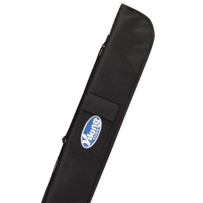 Viking Pool Cue Case 1x1, Black Soft Pool Stick Case for 1 Stick with Shoulder Strap and Pocket, Pool Cue Bag, Billiard Cue Case, Cue Stick Case, Pool Queue Case - Image 1