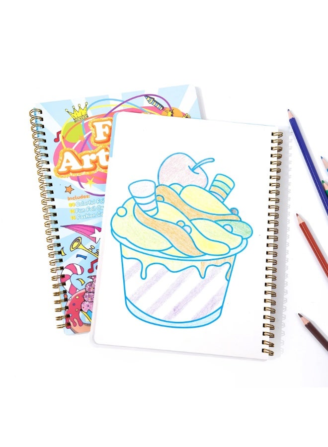 Capstro Foil Art Craft Sticker Book – Birthday Magic Art Album | 16 Foil & 16 Coloring Pages + 80 Foil Sheets & Bamboo Stick | DIY Foil Art Book for Kids Age 3+ | Creative Party Craft Gift for Boys & Girls - Image 5