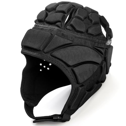 ZENFUN Rugby Helmet Shell Soft Padded Headgear for Soccer Protective Football Headguards for Youth Scrum Cap for Kids Medium Size - Image 1