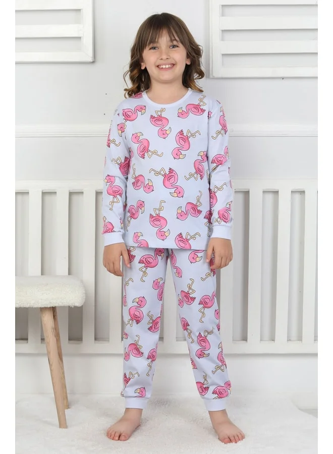 zuzunga Cute Flamingo Pattern Girls' Pajama Set.
