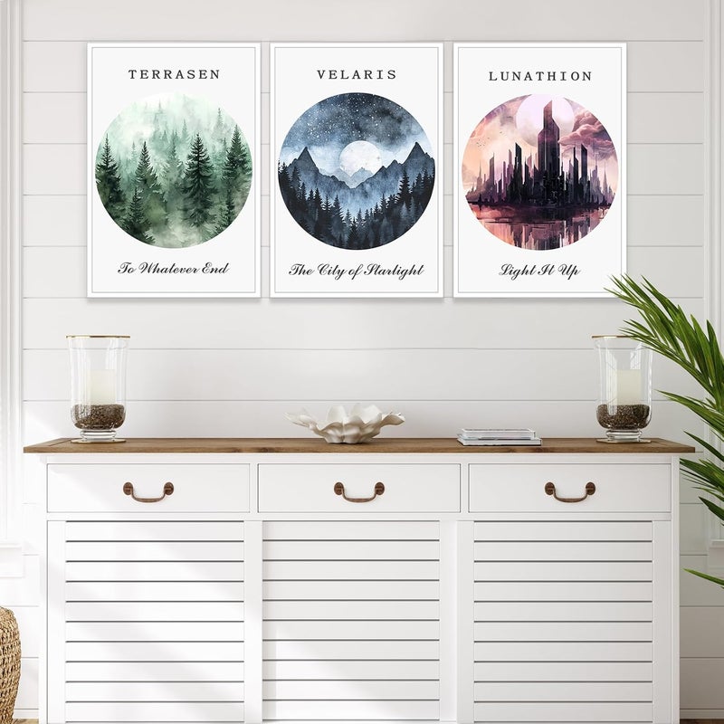 DFAIUY 3 Piece Sarah J Maas Books Poster Art Print - Image 3
