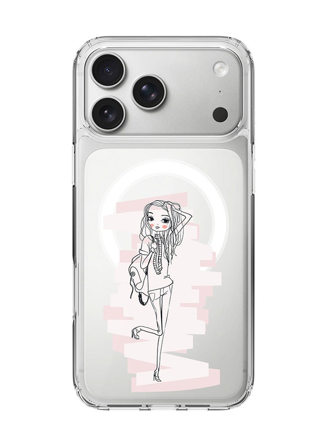 Stylizedd حافظة ماغسيف شفافة كلاسيكية لجهاز آيفون 17 برو ماكس، حافظة هجين ناعمة حواف مرنة مضادة للسقوط TPU PC جل رقيقة شفافة [مصممة لجهاز آيفون 17 برو ماكس] - نجم المراهقين