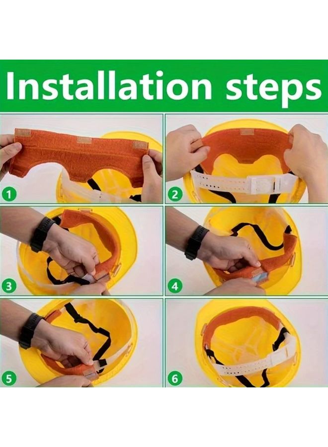 5pcs Self Adhesive Safety Helmet Sweat Pads Flame Retardant Washable Breathable - Image 3