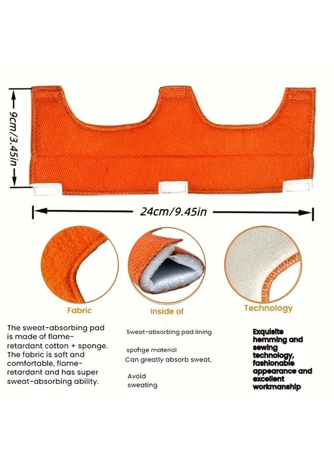 5pcs Self Adhesive Safety Helmet Sweat Pads Flame Retardant Washable Breathable - Image 4
