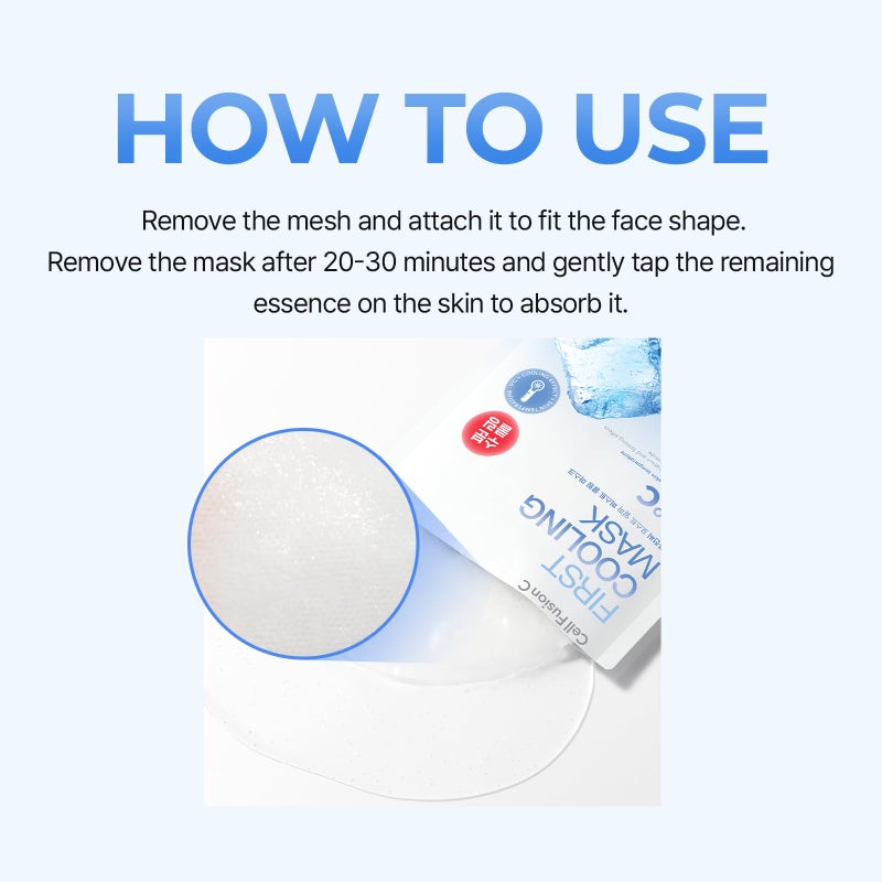 Cell Fusion C Post Alpha First Cooling Mask 5ea with Glacial Water & Panthenol, Hydrating and Plumping Korean Sheet Mask for Sensitive, Dry Skin - Image 5