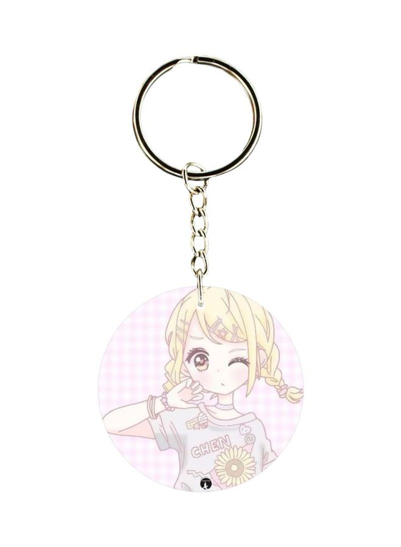 Girl Printed Keychain