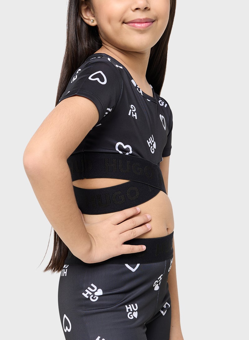 هوجو تيشيرت بطبعة شعار للأطفال - Image 3