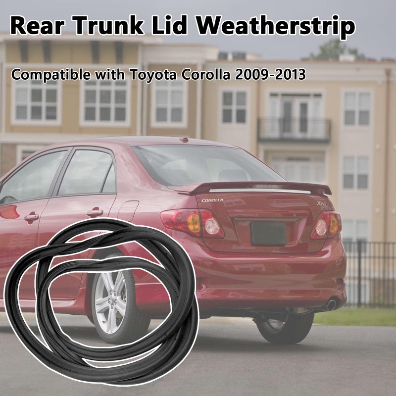 YonFamDall Rear Trunk Lid Weatherstrip Rubber Gasket Seal Fit for Toyota Corolla 2009 2010 2011 2012 2013, Roof Weatherstripping Seal Replace 64461-02120 6446102120 64461-02130 6446102130 64461-12570 6446112570 - Image 3