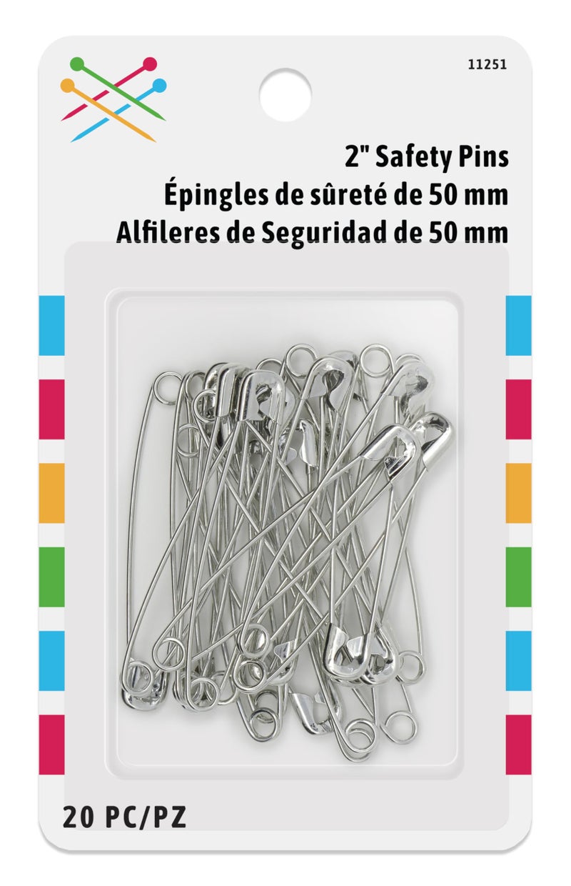Prym Large 20 PC Safety Pins L Zinc Count