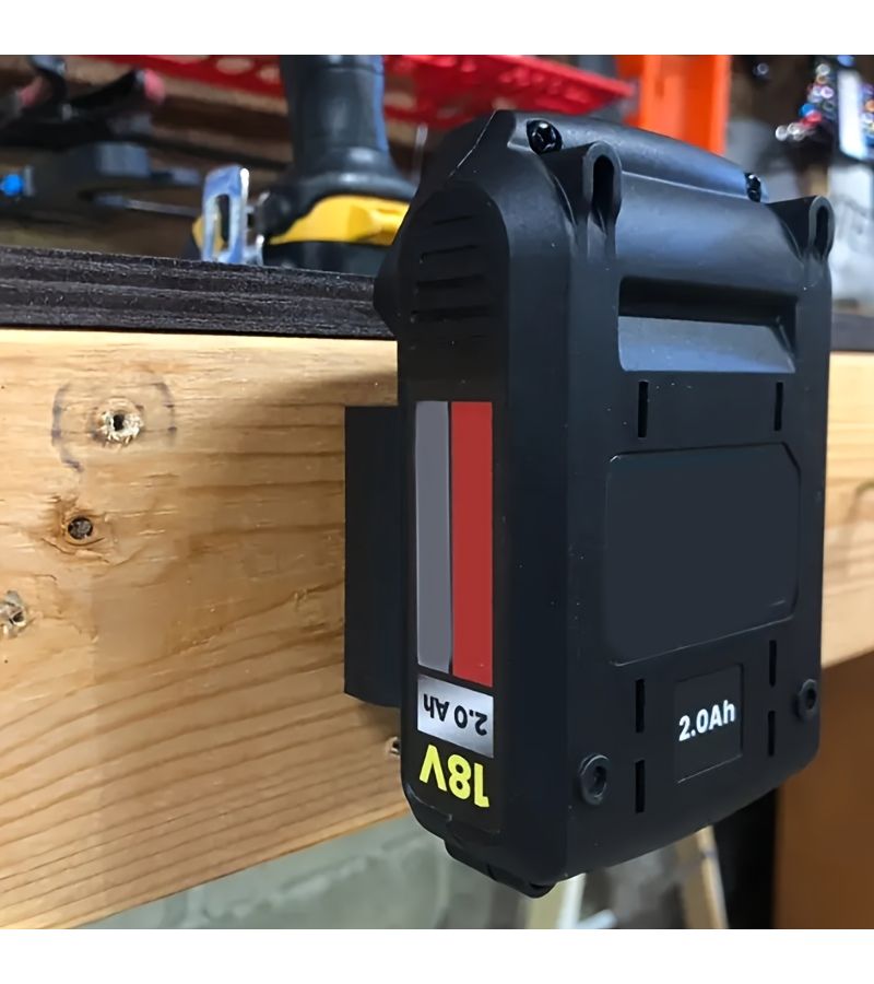 Wall Mounted Storage Rack For 18V Tools 1pc 25x60x51.5mm Space Saving Easy Install - Image 4