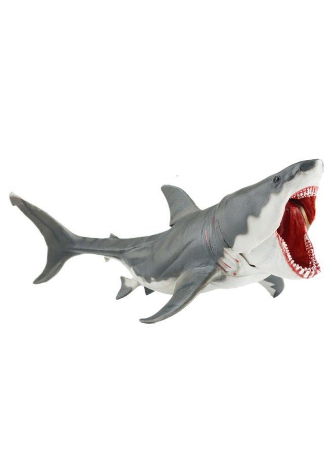 AENIMELY Realistic Megalodon Shark Toy – Movable Jaw Ocean Animal Figurine for Kids – Educational Sea Life Model, STEM Learning Gift, Shark Display Decor - Image 1