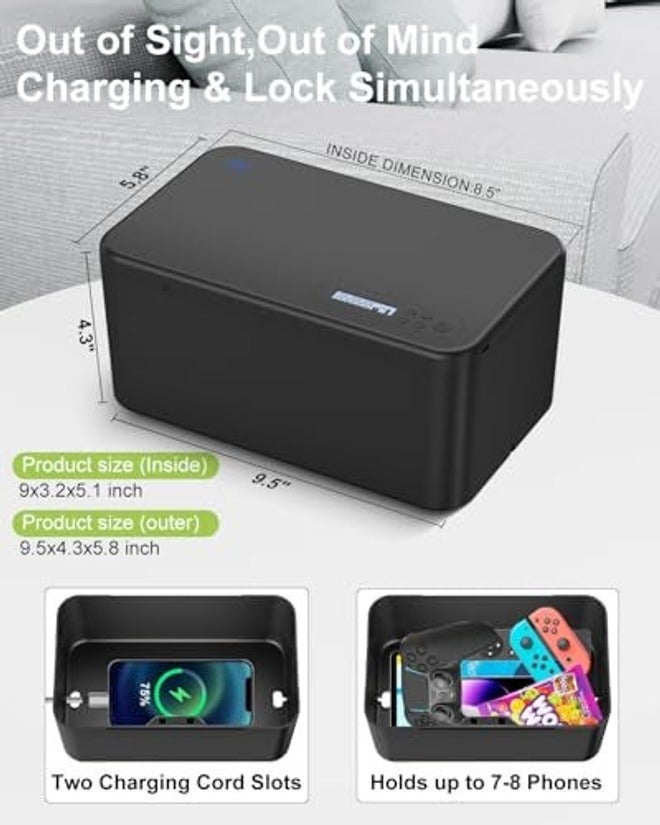 ySky Safe Timed Lock Box with Timer – Phone Lock Box for Self-Control, Lock Away Phones, Video Games, Snacks & Cravings, Portable Lockable Storage for Better Habits - Image 2