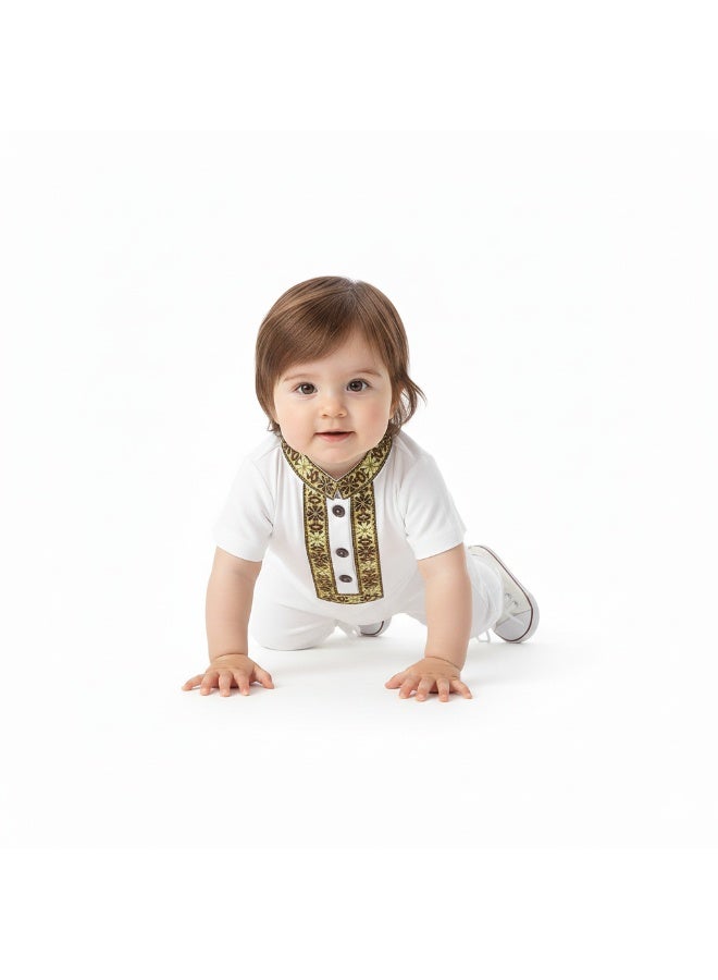 Bambimici White Baby Festive Traditional Wear - Image 4