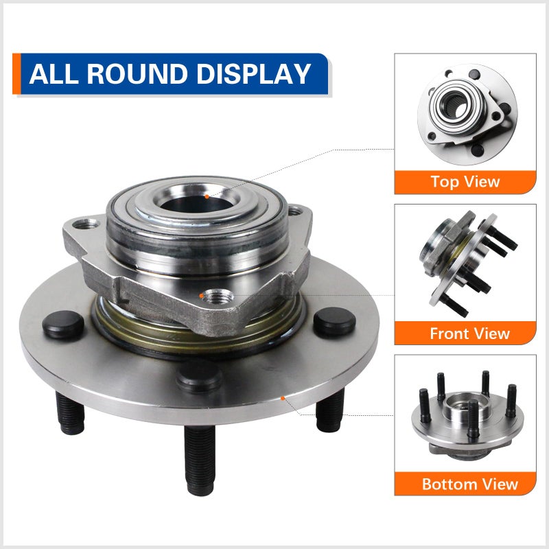 PAROD Pair 515072 Front Wheel Hub and Bearing Assembly Compatible with 2002-2008 Dodge Ram 1500, 5 Lugs - Image 2
