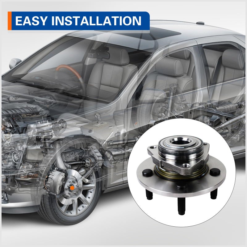 PAROD Pair 515072 Front Wheel Hub and Bearing Assembly Compatible with 2002-2008 Dodge Ram 1500, 5 Lugs - Image 3