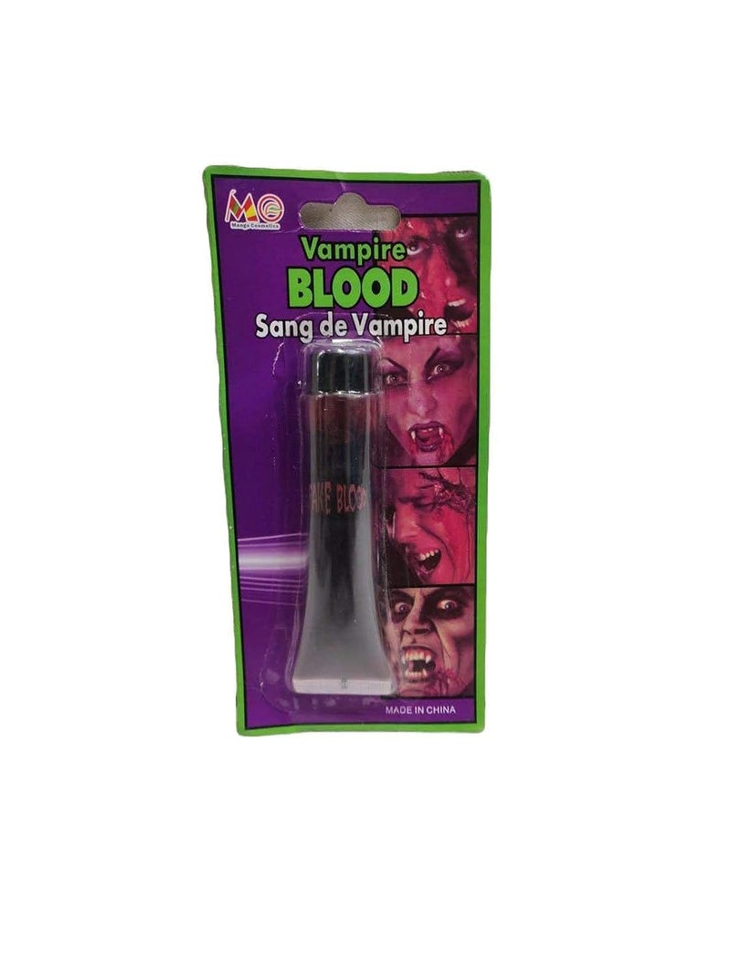 Theatrical Vampire Blood Tube Kids & Adults Halloween Fancy Dress Costume Accessories - Red - Polyester
