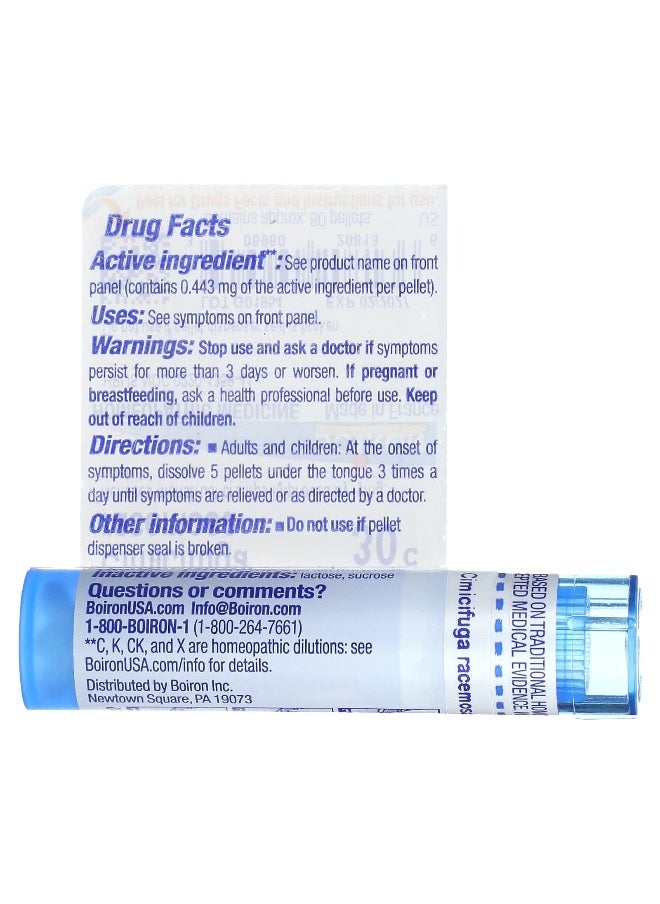 Boiron Boiron, Cimicifuga Racemosa, 30C, Cramp Relief, Approx 80 Pellets  - Image 2