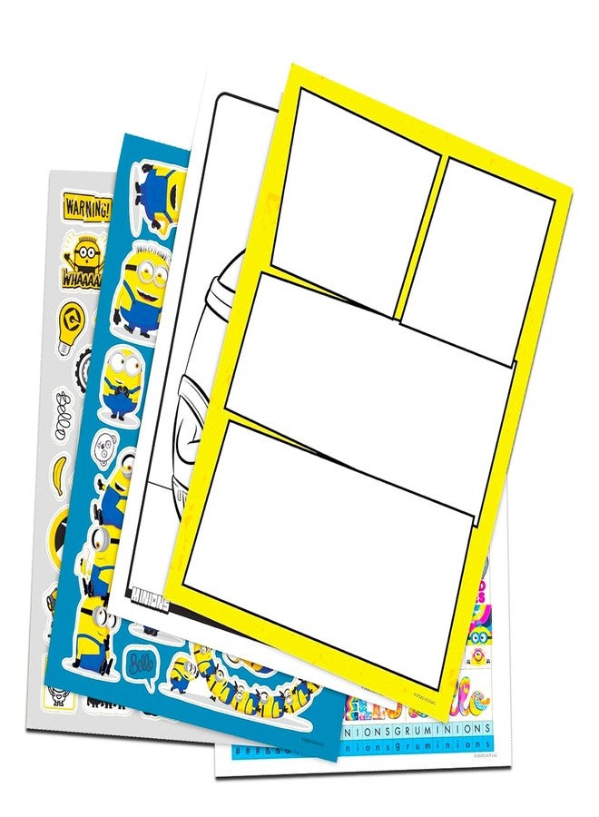 Minions Despicable Me Create a Scene Sticker Activity Book - Bundle with Coloring Pages & More | Minions Sticker Books for Kids 3+ - Image 2