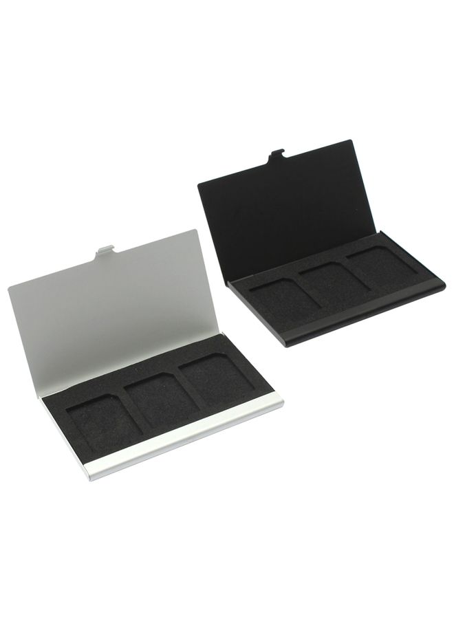 BURAQ 3SD Aluminum Alloy Memory Card Case Card Box Holders(Silver)  - Image 2