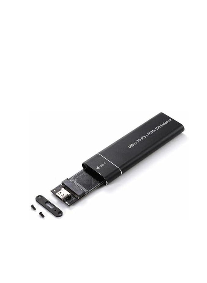 CARE CASE - CARE CASE NVME SSD Enclosure, M.2 NVME to USB C Adapter with black case, USB 3.1 Gen 2 (10 Gbps) M2 PCIE SSD - Image 1