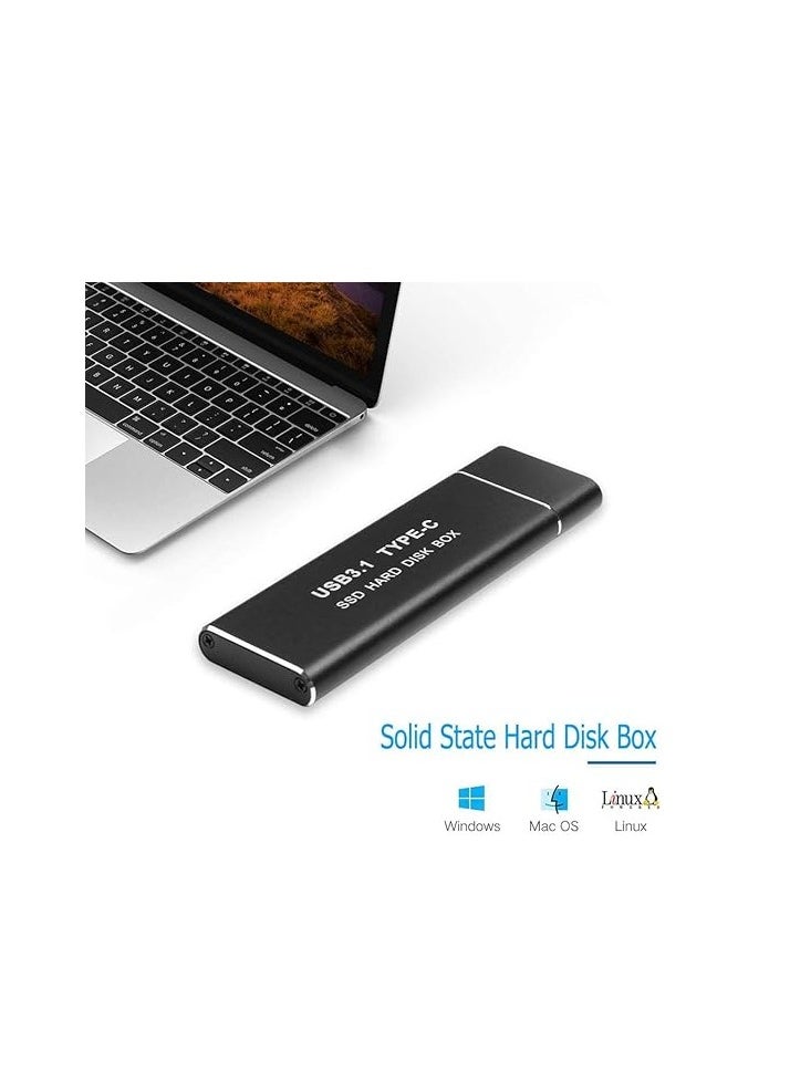 CARE CASE - CARE CASE NVME SSD Enclosure, M.2 NVME to USB C Adapter with black case, USB 3.1 Gen 2 (10 Gbps) M2 PCIE SSD - Image 1