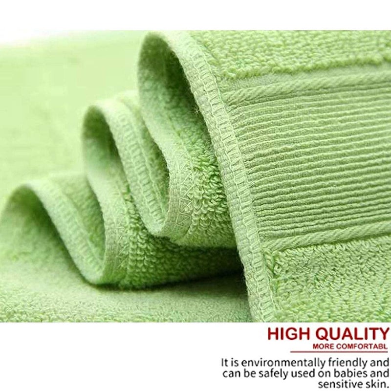 RUIBOLU Hand Towels for Bathroom - Cotton Ultra Soft Highly Absorbent Hand Towel 2 Set  Size 14"" x 30"" Home Bathroom Hand Towels for Bath  Hand  Face  Gym Towel (Green) - Image 4