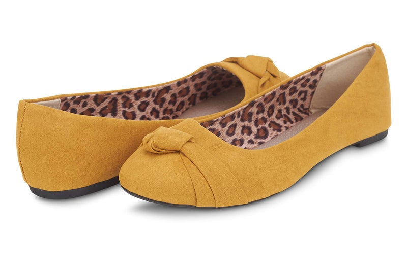Epic Step Ballet Flats for Women Comfortable Flat Shoes for Women Dressy Casual Round Toe Flats, Mustard, Size 6 - Image 2