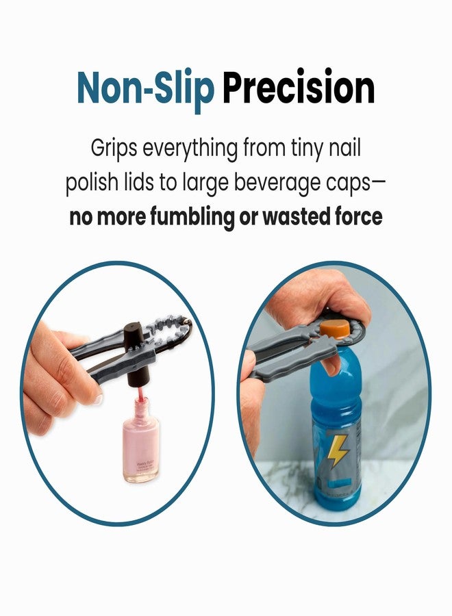 Jokari Multi Bottle Opener for Jars Bottles and Cans 3 in 1 Easy Grip Lid Opener for Weak Hands Twist Caps Pull Tabs Pop Tops and Small Lids Arthritis Aid Manual Kitchen Tool Black - Image 5