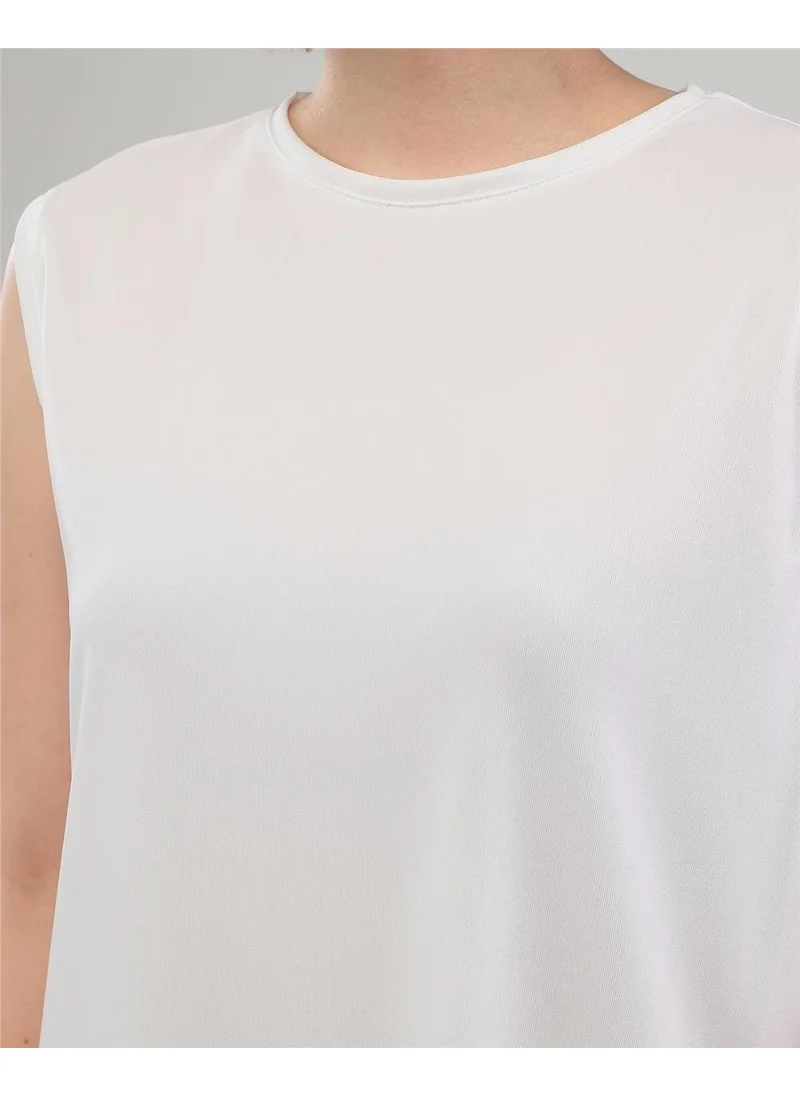 بي ويست Sleeveless White Dress