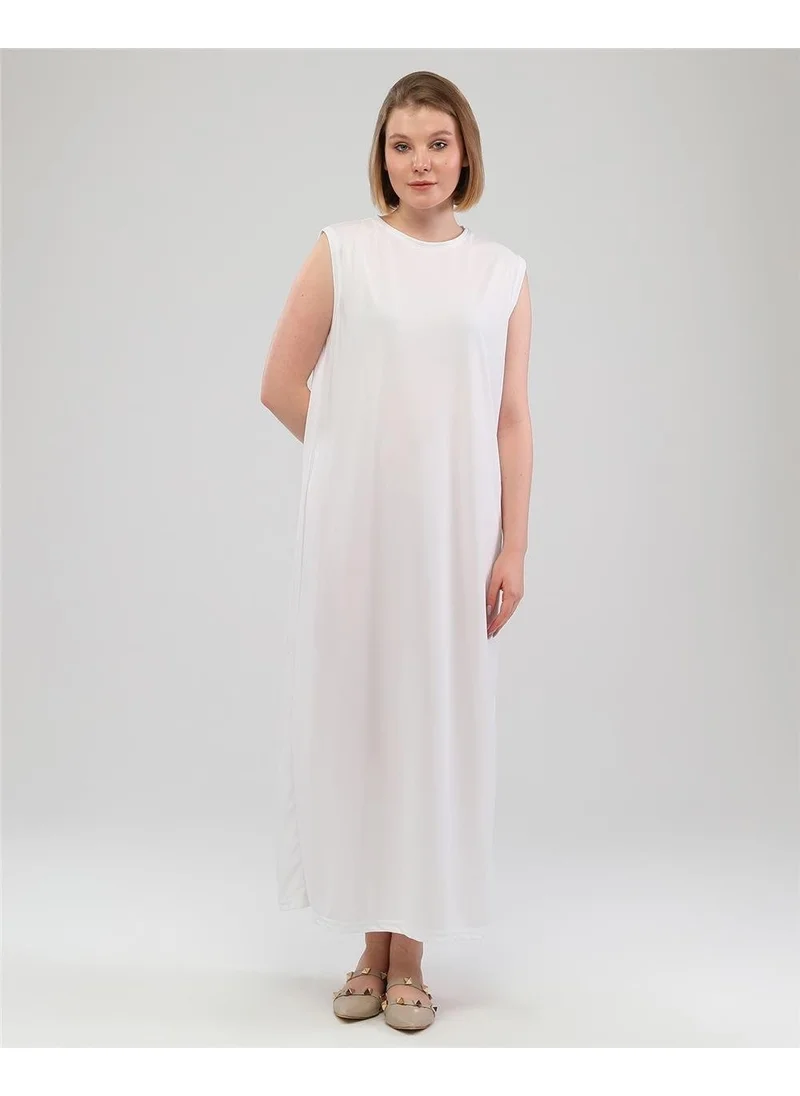 بي ويست Sleeveless White Dress