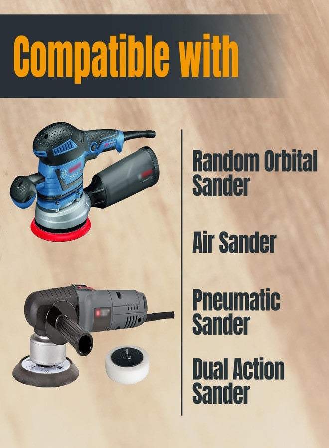 باورتيك أقراص صنفرة باورتيك ١٠٠ قطعة ١٥٠ حبيبة - ٦ بوصات ٦ فتحات، وسادات صنفرة ٦ بوصات للسيارات، والجدران الجافة، والأعمال الخشبية مع صنفرة مدارية، وصنفرة هوائية، وصنفرة DA (٤٥٢١٥G-٥٠-P2) - Image 3