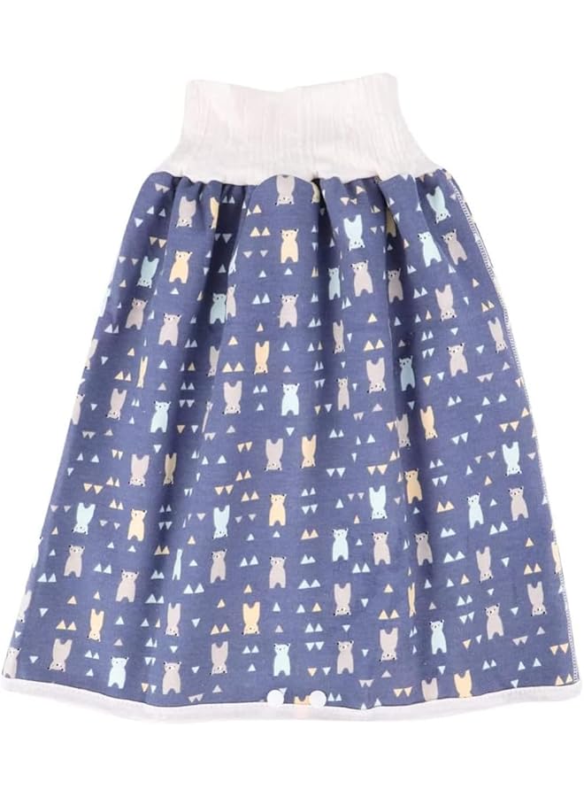 أكس سبرينج تنورة تدريب على استخدام المرحاض الربيعية، تنورة حفاضات للأطفال، سراويل تدريب على الحفاضات من القطن قابلة للغسل وإعادة الاستخدام، ملابس داخلية لتدريب الأطفال الصغار على التبول، حفاضات التدريب على استخدام المرحاض، ملابس نوم ليلية للأولاد والبنات - Image 1