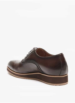 DUCHINI Men's Perforated Oxford Shoes with Lace-Up Closure  - Image 2