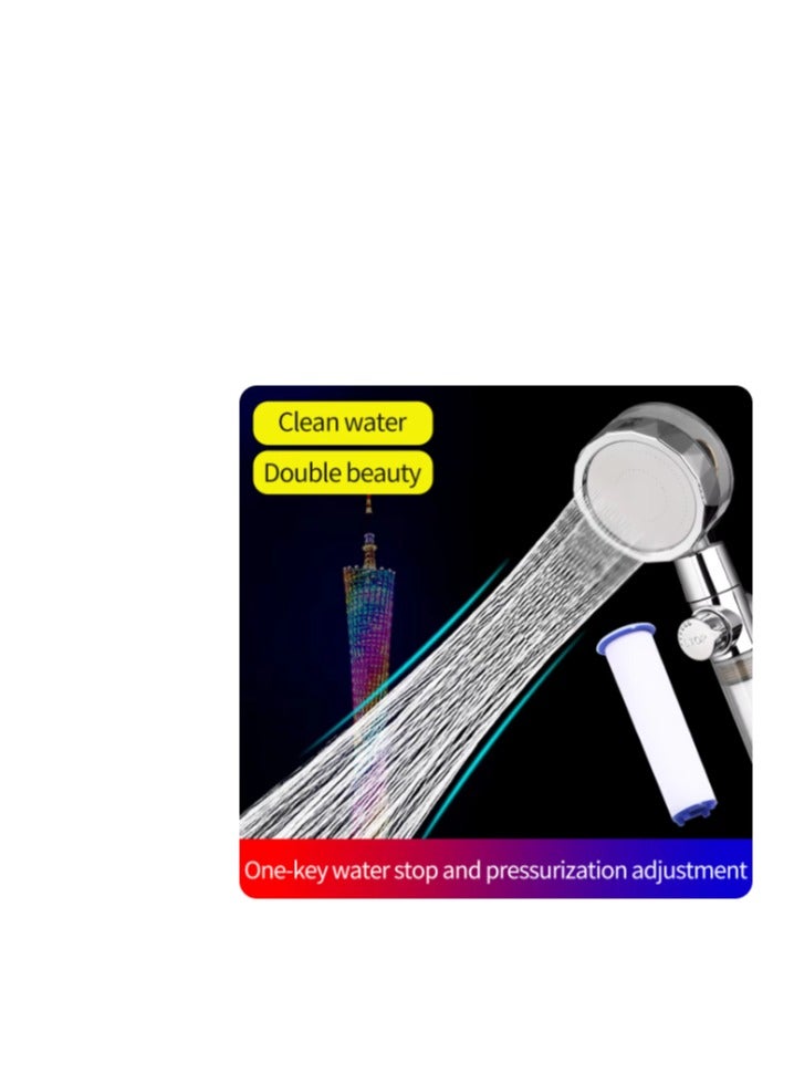Shower Filter Shower Head, Handheld High-Pressure Shower Head to Remove Chlorine and Impurities Massages Scalp to Anti Hairfall and Dry Skin with Shower Hose and Shower Holder - Image 4