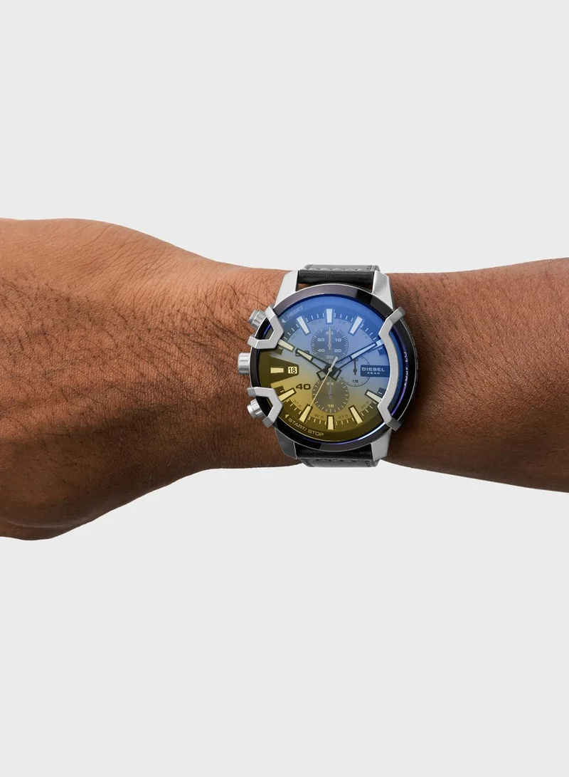 DIESEL Leather Strap Analog Watch