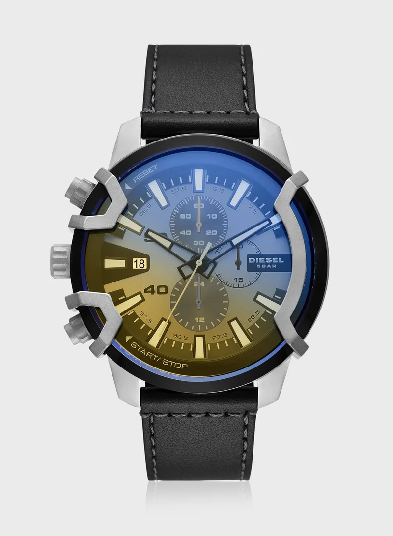 DIESEL Leather Strap Analog Watch