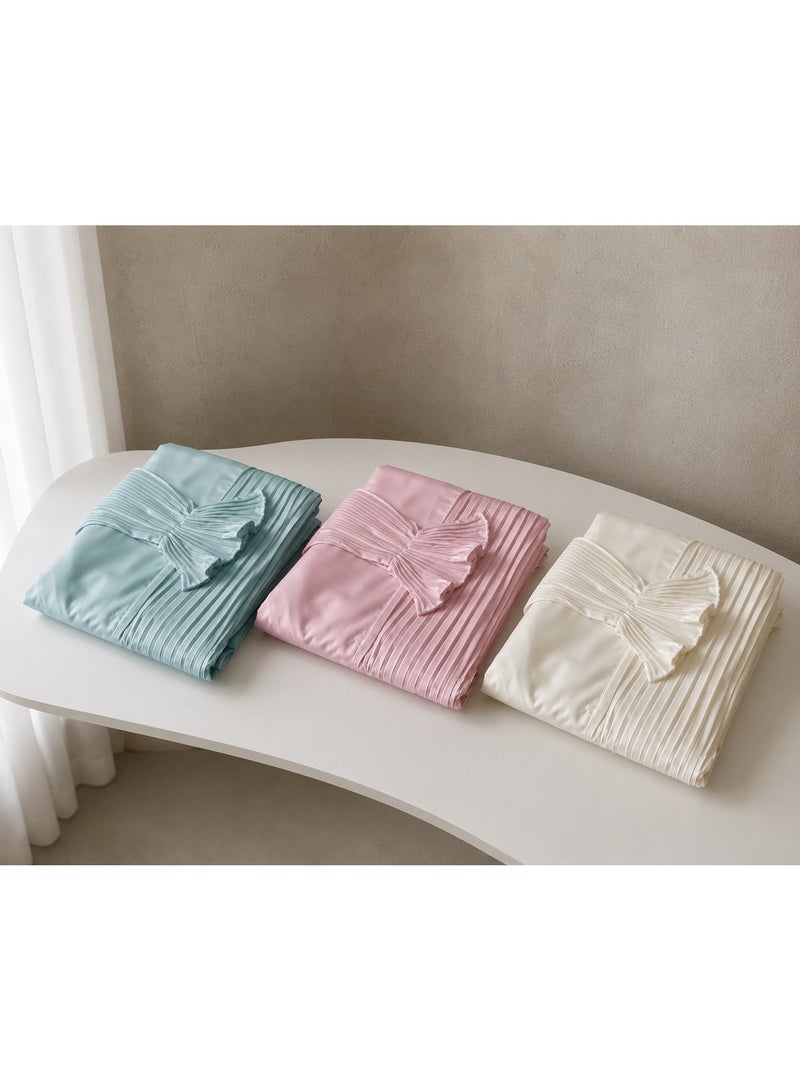 Women's 3-Piece Prayer Set: Pleated-sleeve garment with a front tie – Practical prayer *isdal* made of soft, comfortable fabric – Suitable for hospitality sets, guest gift packs, gifting, daily use, and travel.