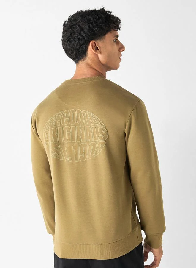 Lee Cooper Lee Cooper Printed Sweatshirt with Long Sleeves and Crew Neck