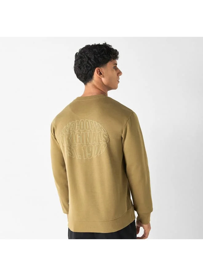 Lee Cooper Lee Cooper Printed Sweatshirt with Long Sleeves and Crew Neck