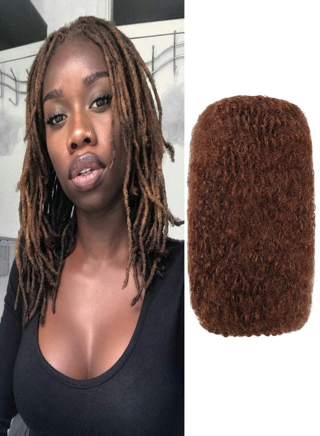 FCHLHFC Afro Kinky Bulk 100% Human Hair 8inch Afro Kinky Curly Bulk Bundles Hair for Making/Repair Locs, Dreadlocks Braiding Hair Extensions（30#,30g/Pack ） - Image 1