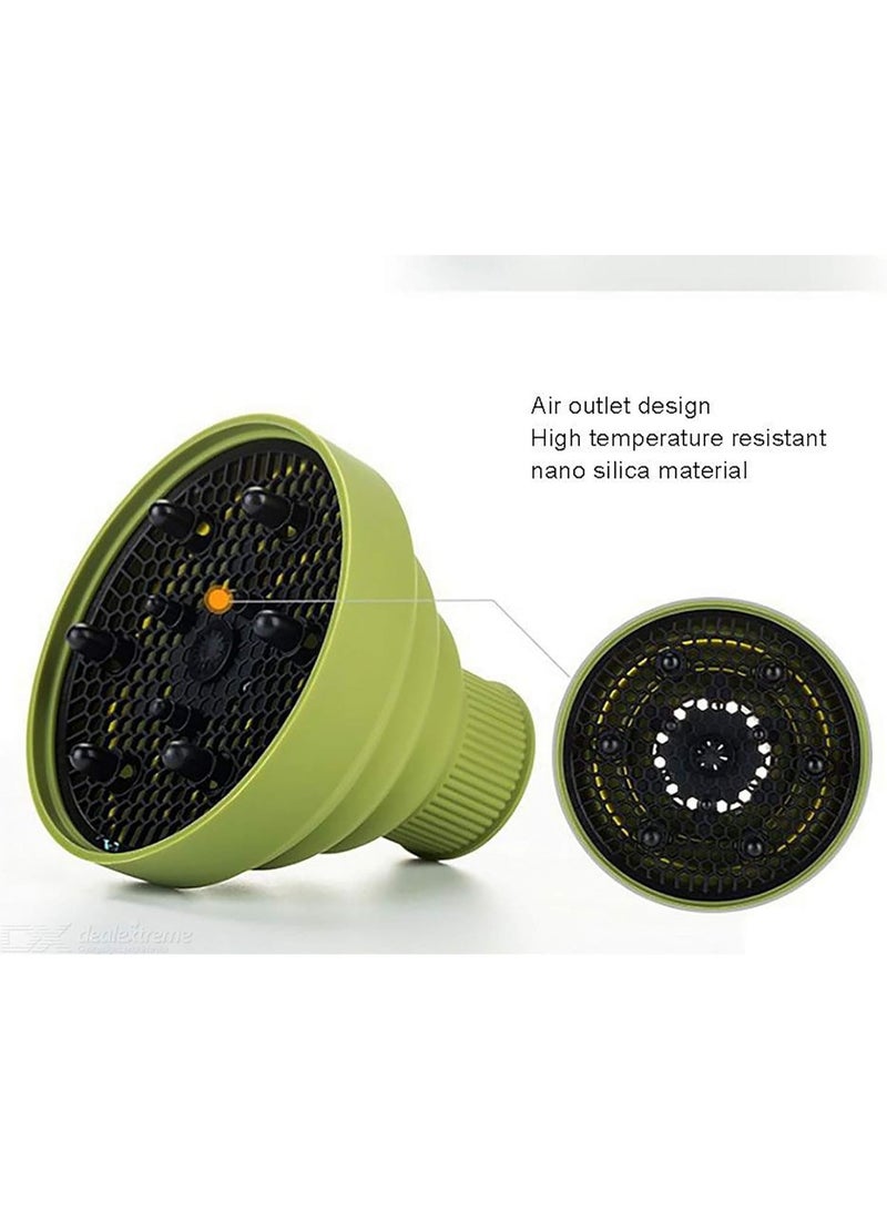 موزع هواء لمجفف الشعر بمقاس عالمي للشعر المجعد وصالونات التجميل أو الاستخدام الفردي اخضر فاتح - Image 2
